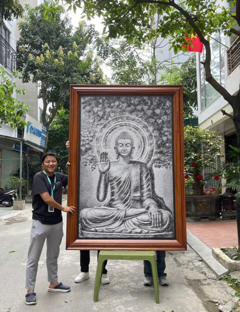 Tranh Dây Chân Dung Đinh Chỉ