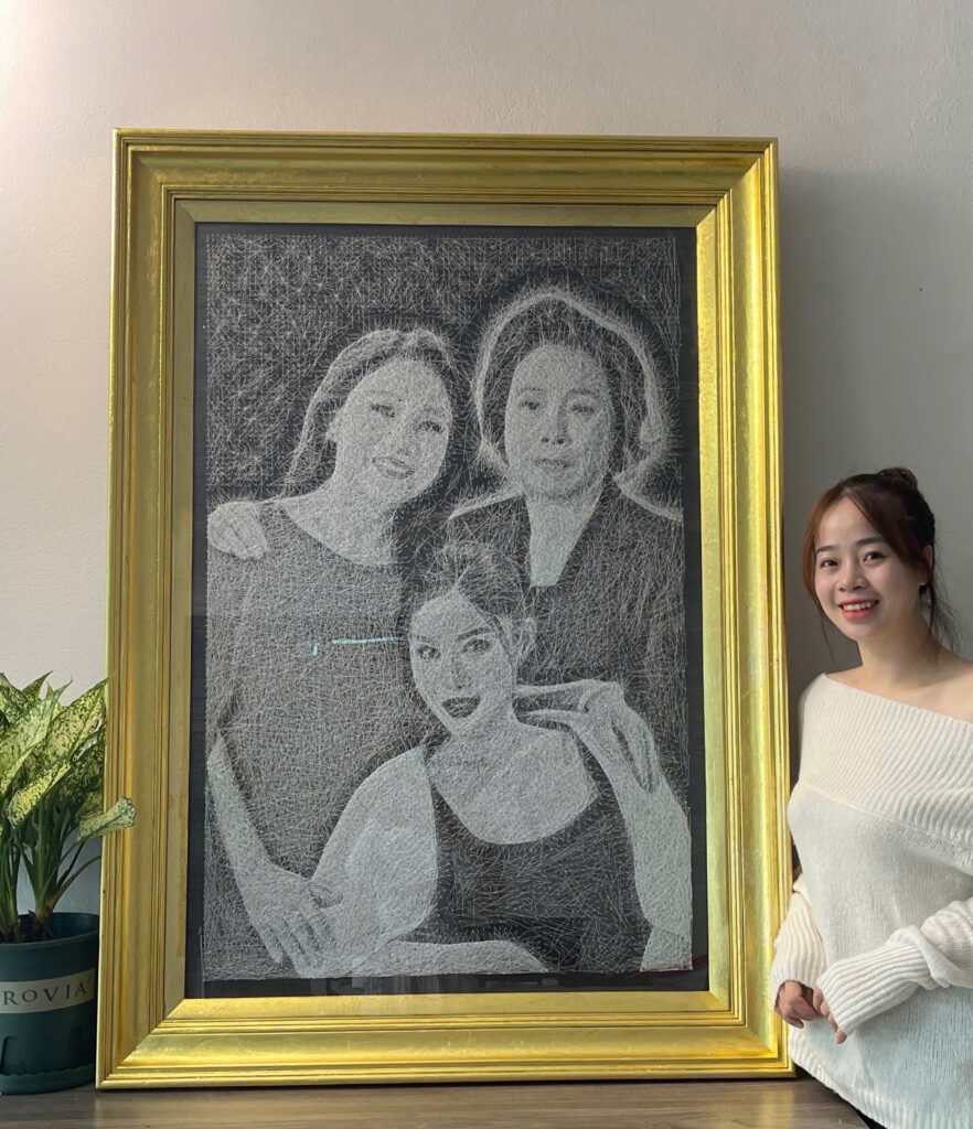 Tranh dây chân dung đinh chỉ