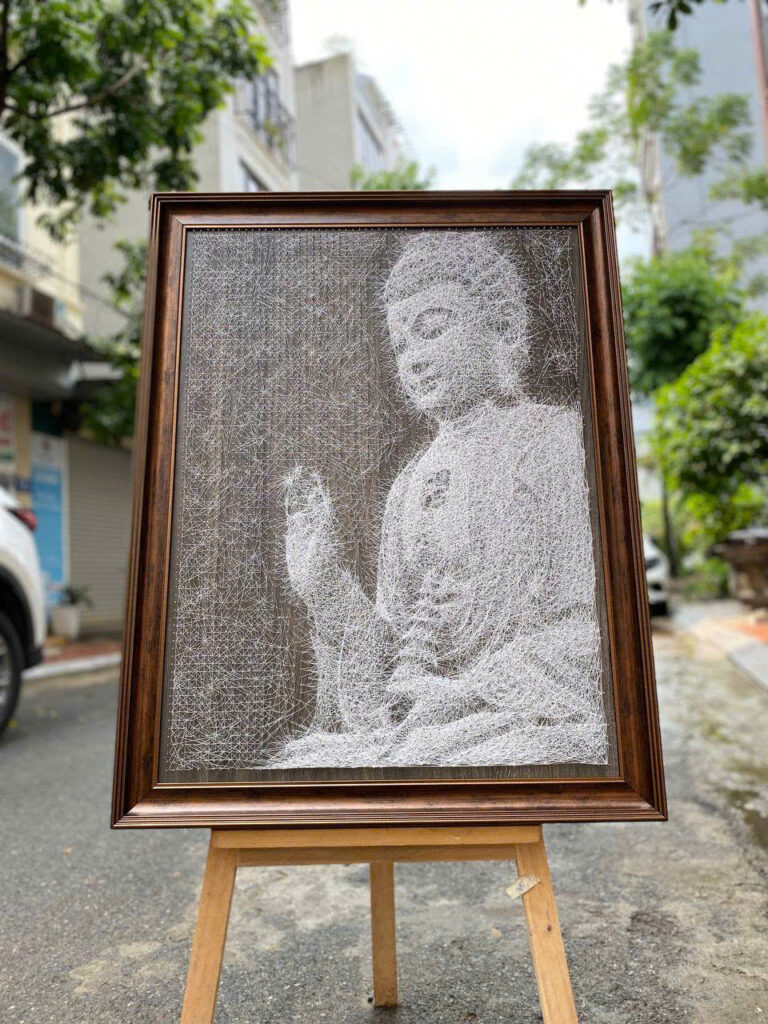Tranh dây chân dung đinh chỉ